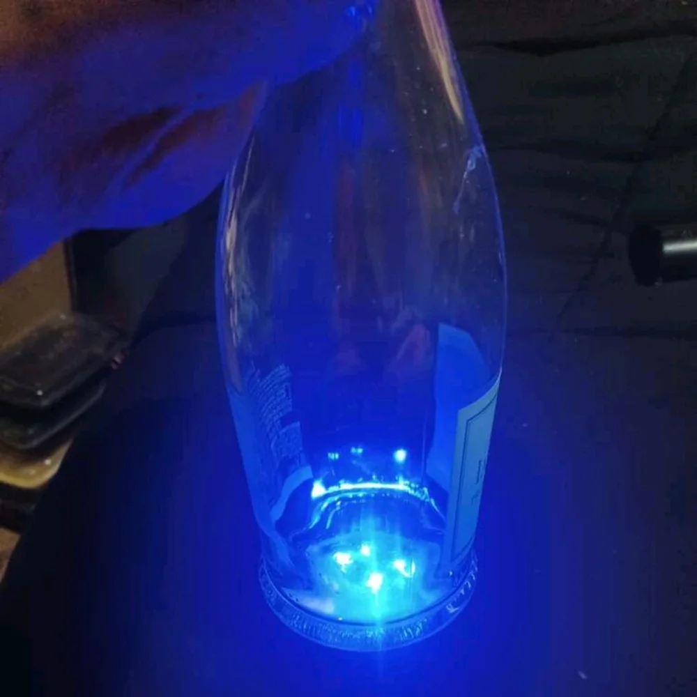 Multicolor LED Coasters For Illuminating Drinks & Bottles-Set Of 4 (W/Batteries)
